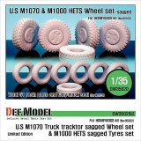 DEF.MODEL[DW35020]1/35 M1070 トレーラーヘッド/M1000 トレーラー 自重変形タイヤ（ホビーボス用）