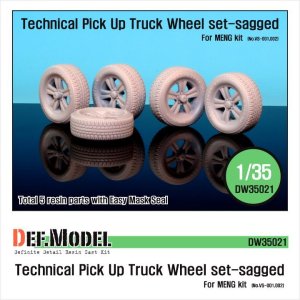 画像1: DEF.MODEL[DW35021]ピックアップトラック 自重変形タイヤ（モンモデル用） (1)