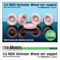 画像1: DEF.MODEL[DW35022]U.S. RSOV ディフェンダー 自重変形タイヤ（ホビーボス用）