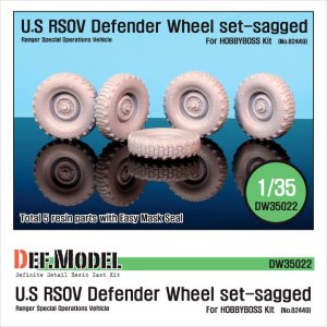 画像1: DEF.MODEL[DW35022]U.S. RSOV ディフェンダー 自重変形タイヤ（ホビーボス用） (1)