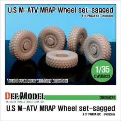 画像1: DEF.MODEL[DW35023]U.S. M-ATV 自重変形タイヤ（パンダ用）