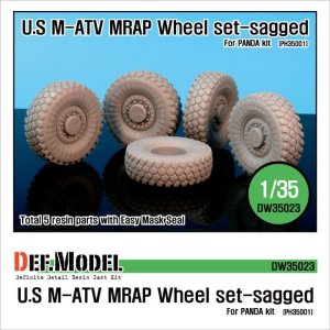 画像1: DEF.MODEL[DW35023]U.S. M-ATV 自重変形タイヤ（パンダ用） (1)