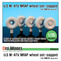 画像1: DEF.MODEL[DW35029]M-ATV MRAP 自重変形タイヤ（キネティック用）