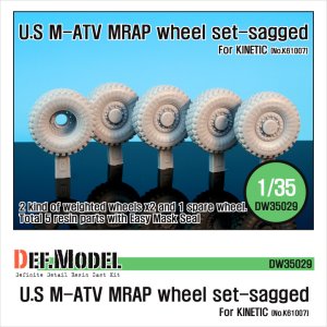 画像1: DEF.MODEL[DW35029]M-ATV MRAP 自重変形タイヤ（キネティック用） (1)