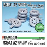 DEF.MODEL[DW35036]M35A1/A2 6×6 1/2t カーゴトラック 自重変形タイヤ（AFVクラブ用）