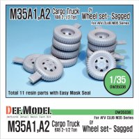 DEF.MODEL[DW35036]M35A1/A2 6×6 1/2t カーゴトラック 自重変形タイヤ（AFVクラブ用）