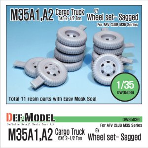 画像1: DEF.MODEL[DW35036]M35A1/A2 6×6 1/2t カーゴトラック 自重変形タイヤ（AFVクラブ用） (1)