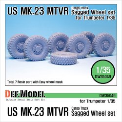 画像1: DEF.MODEL[DW35049]アメリカ Mk.23 MTVR 汎用トラック 自重変形タイヤ（トランぺッター用）