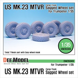 画像1: DEF.MODEL[DW35049]アメリカ Mk.23 MTVR 汎用トラック 自重変形タイヤ（トランぺッター用） (1)