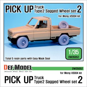 画像1: DEF.MODEL[DW35052]トヨタ ランドクルーザー ピックアップトラック 自重変形タイヤ2（モンモデルVS004用） (1)