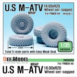 DEF.MODEL[DW35054]アメリカ M-ATV MRAP 自重変形タイヤ ビッグ（パンダ用）