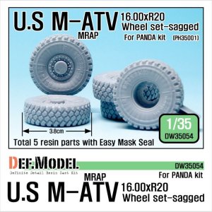 画像1: DEF.MODEL[DW35054]アメリカ M-ATV MRAP 自重変形タイヤ ビッグ（パンダ用） (1)