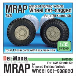 画像1: DEF.MODEL[DW35064]アメリカ MRAP M-プロ 自重変形タイヤセット（キネティック用）