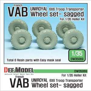 画像1: DEF.MODEL[DW35069]フランス VAB 6×6輪装甲兵員輸送車 自重変形タイヤ（エレール用） (1)