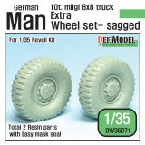 DEF.MODEL[DW35071]ドイツ マン milgl トラック エクストラ 自重変形タイヤセット 2個（レベルキット用