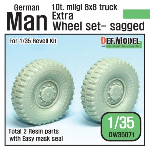 画像1: DEF.MODEL[DW35071]ドイツ マン milgl トラック エクストラ 自重変形タイヤセット 2個（レベルキット用 (1)