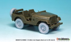 画像3: DEF.MODEL[DW35075]アメリカ 38A1 4X4 トラック 自重変形タイヤセット(AFVクラブ用）