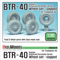 DEF.MODEL[DW35076]ロシア BTR-40 自重変形タイヤ（トランぺッター用）