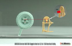 画像8: DEF.MODEL[DW35184]1/35 現用 ドイツ ウルフSSA 自重変形タイヤセット(2) フロントグリル/ブレーキ付(ネバーランドホビー用)