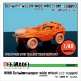 DEF.MODEL[DW48001]1/48 シュビムワーゲン ワイドタイヤ コンチネンタル 自重変形タイヤ（タミヤ用1/48）