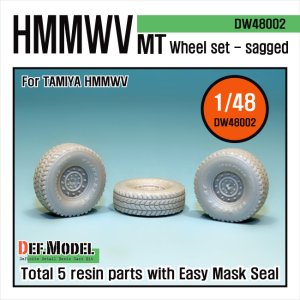 画像1: DEF.MODEL[DW48002]1/48 HMMWV MT 自重変形タイヤ（タミヤ用1/48） (1)