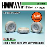 DEF.MODEL[DW48003]1/48 HMMWV R/T II 自重変形タイヤ（タミヤ用1/48）