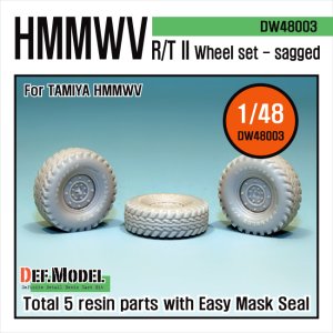 画像1: DEF.MODEL[DW48003]1/48 HMMWV R/T II 自重変形タイヤ（タミヤ用1/48） (1)