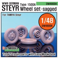 DEF.MODEL[DW48004]1/48 シュタイヤー 1500A 自重変形タイヤ（タミヤ用1/48）