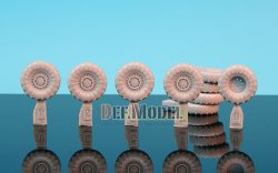 画像2: DEF.MODEL[DW72003]1/72 M1126 ストライカー ICV 自重変形タイヤ（アカデミー用1/72）