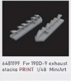 画像1: エデュアルド[EDU6481199]1/48 Fw190D-9 排気管 (ミニアート用)