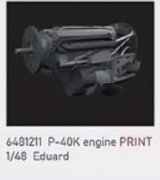 エデュアルド[EDU6481211]1/48 P-40K エンジンw/カウリング (エデュアルド用)