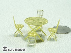 画像1: E.T.MODEL[J35-020]1/35 一般型ダイニングテーブル・チェア タイプ2 (1)