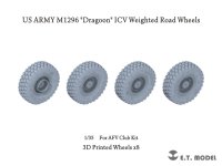 E.T.MODEL[P35-112]1/35 アメリカ陸軍M1296ドラグーンICV用自重変形タイヤセット(AFVクラブ用)