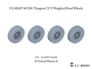 画像1: E.T.MODEL[P35-112]1/35 アメリカ陸軍M1296ドラグーンICV用自重変形タイヤセット(AFVクラブ用) (1)