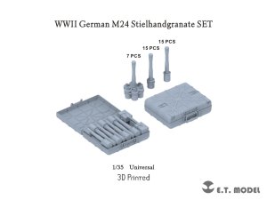 画像1: E.T.MODEL[P35-224]1/35 WWII ドイツM24型柄付手榴弾セット ケース付(各社キット対応) (1)