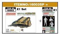 フリーダムモデルキット[FRE16003SP ]1/16 Sd.Kfz.302 ゴリアテ 軽爆薬運搬車輌 & カートセットw/ドイツ兵 観察中フィギュア 1944年