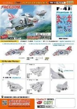 画像2: フリーダムモデルキット[FRE162071]コンパクトシリーズ：F-4B/N ファントムII VF-111サンダウナーズ