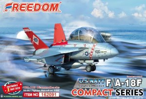 画像1: フリーダムモデルキット[FRE162091]コンパクトシリーズ：米海軍 F/A-18F スーパーホーネット 複座型 「VFA-102 ダイアモンドバックス」 (1)