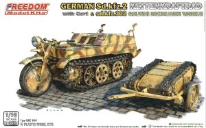 画像1: フリーダムモデルキット[FRE16002]1/16 WW.II ドイツ軍 Sd.kfz.2 ケッテン クラフトラートw/Sd.Kfz.302 ゴリアテ 軽爆薬運搬車輌 & カートセット (1)