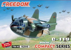 画像1: フリーダムモデルキット[FRE162048]コンパクトシリーズ： C-119 フライング・ボックスカー  台湾空軍 アース迷彩　 (1)