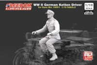 フリーダムモデルキット[FRE616001]1/16 WW.II ドイツ軍 Sd.kfz.2  ケッテンクラフトラート用 ドライバーフィギュア (レジンキット)