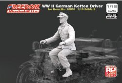 画像1: フリーダムモデルキット[FRE616001]1/16 WW.II ドイツ軍 Sd.kfz.2  ケッテンクラフトラート用 ドライバーフィギュア (レジンキット)