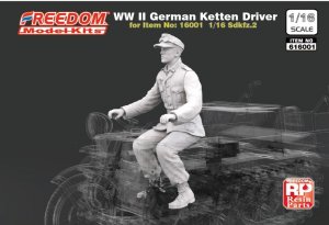 画像1: フリーダムモデルキット[FRE616001]1/16 WW.II ドイツ軍 Sd.kfz.2  ケッテンクラフトラート用 ドライバーフィギュア (レジンキット) (1)