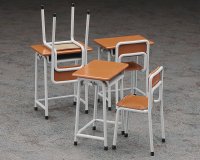 ハセガワ[FA01]1/12 学校の机と椅子