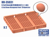 HEAVY HOBBY[HH-35031]0.7&0.9mm Hexagonal rivet (510 pieces)