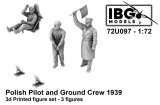 IBG[IBG72U097]1/72 ポーランド空軍 1939年 パイロット& 整備兵セット (3体入)