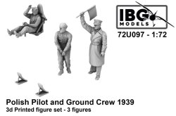 画像1: IBG[IBG72U097]1/72 ポーランド空軍 1939年 パイロット& 整備兵セット (3体入)