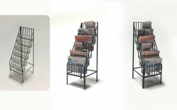 画像1: 自由人[No.3501014]1/35　金属製マガジン網ラック(新聞紙付）
