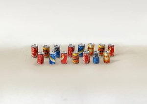 画像1: 自由人[No.3501017]1/35　飲料用アルミ缶16個セット(ラベルデカール付) (1)