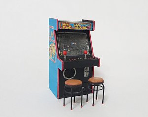 画像1: 自由人[No.3504005]1/35　低層テレビゲーム筐体 丸椅子2脚付 (1)